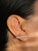 Pave Bar Lobe Earring