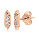 Tiny Triple Diamond Studs