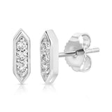 Tiny Triple Diamond Studs