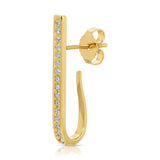 Pave Bar Lobe Earring